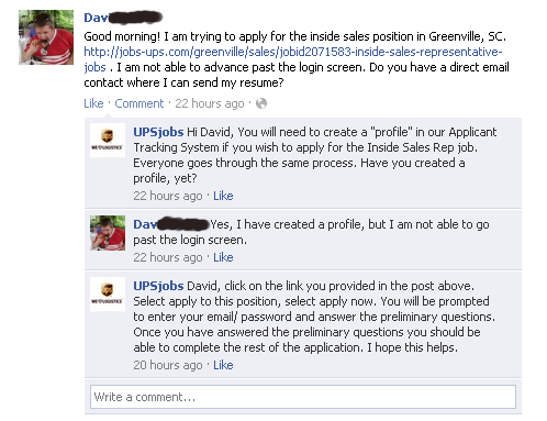 ups facebook engage