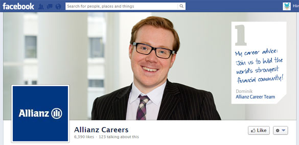 allianze facebook career page cover image