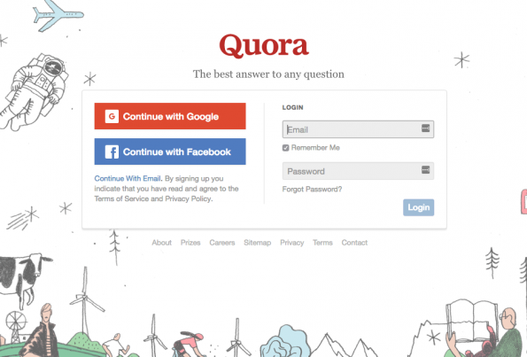 Forums such as Quora offer marketers and users a way spur conversations about services and products. 