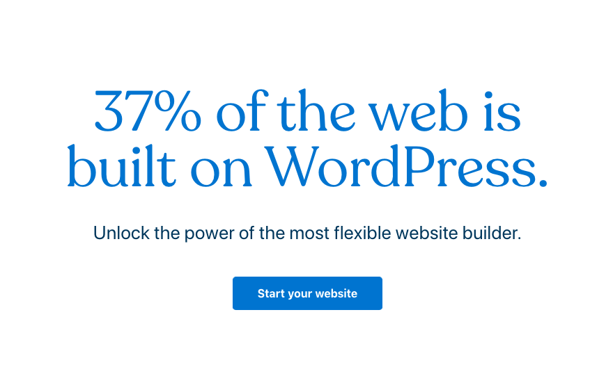 37% of the web is built on wordpress