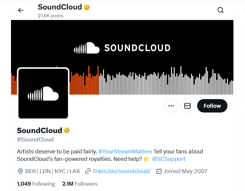 SoundCloud- X Banner 
